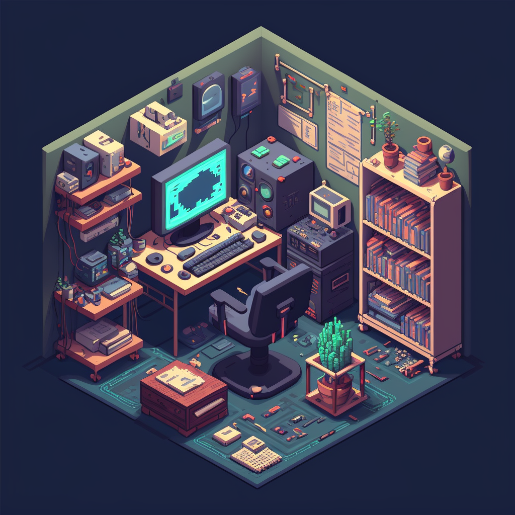 Zastermont isometric 8bit game design Hacker Compu by X-Cannibal on ...