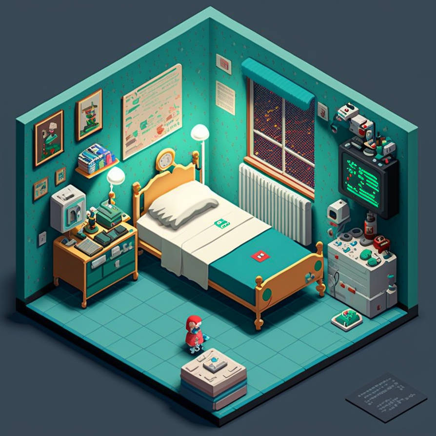 Zastermont isometric 8bit game design hospital roo by X-Cannibal on ...