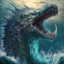 Zastermont large fantasy sea monster in a symbolic