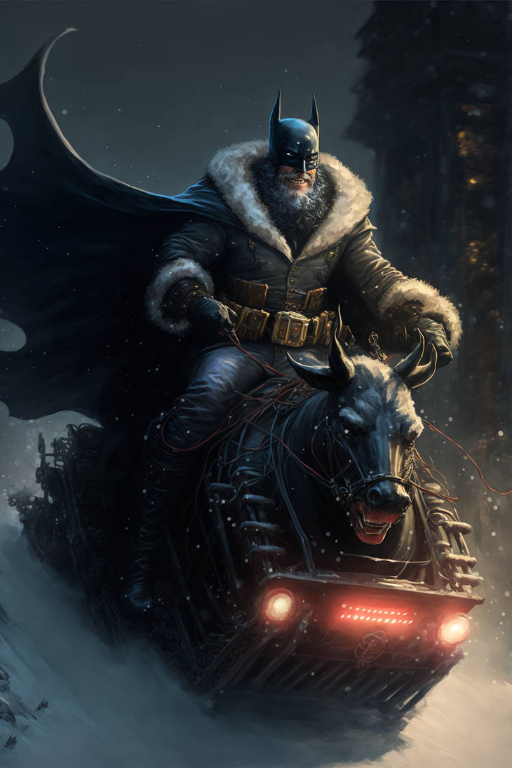 Batman Riding Bear Zastermont The Batman riding Santas Christmas sled by X-Cannibal on ...