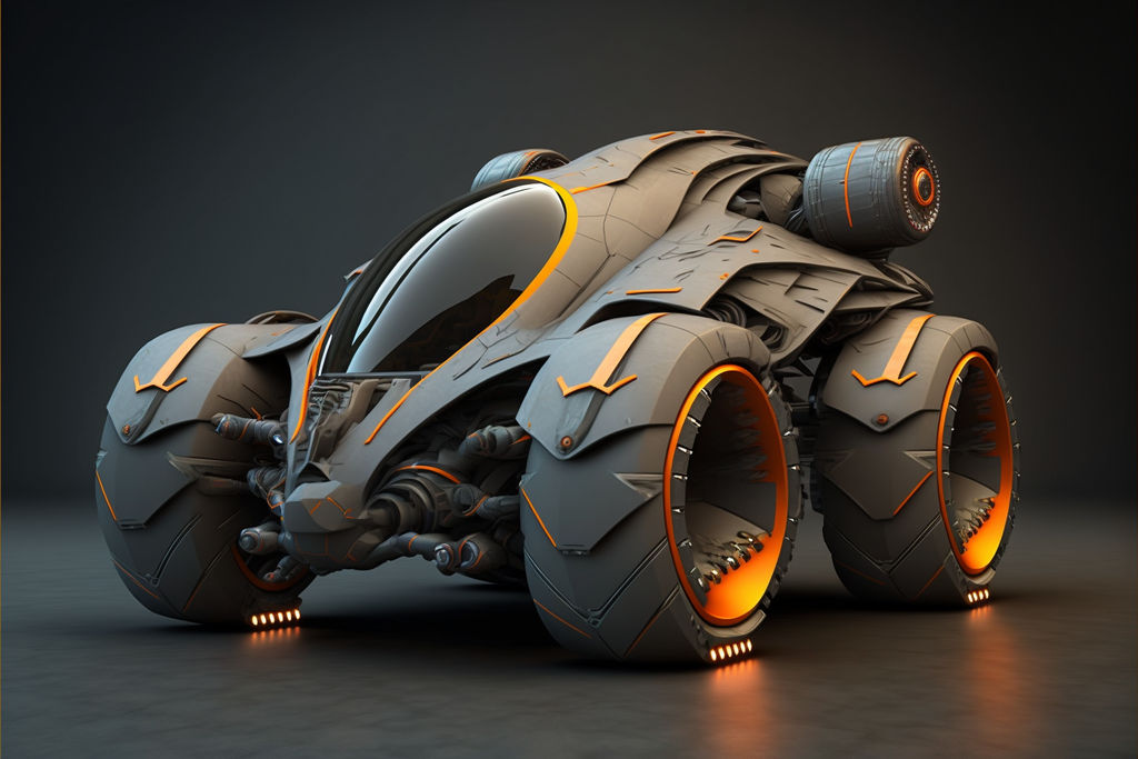 Zastermont bulky futuristic mecha super car design by XCannibal on