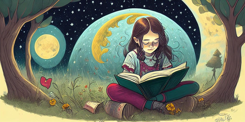 Girl Reading Book drawing by arasacer on DeviantArt