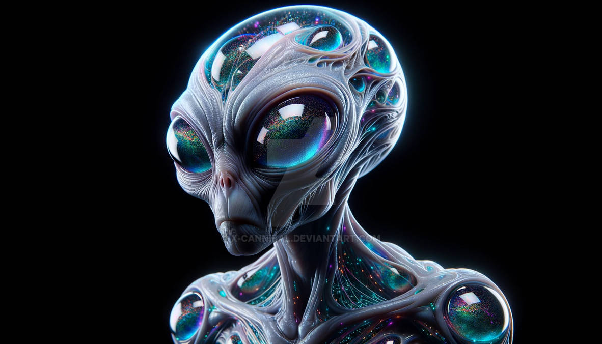Hyperrealistic render of an alien by X-Cannibal on DeviantArt