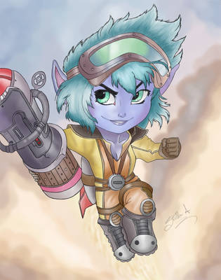 Tristana - Rocket Girl by kwakbyeol