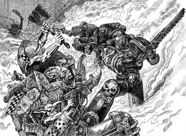 Warhammer 40k Orks VS marines