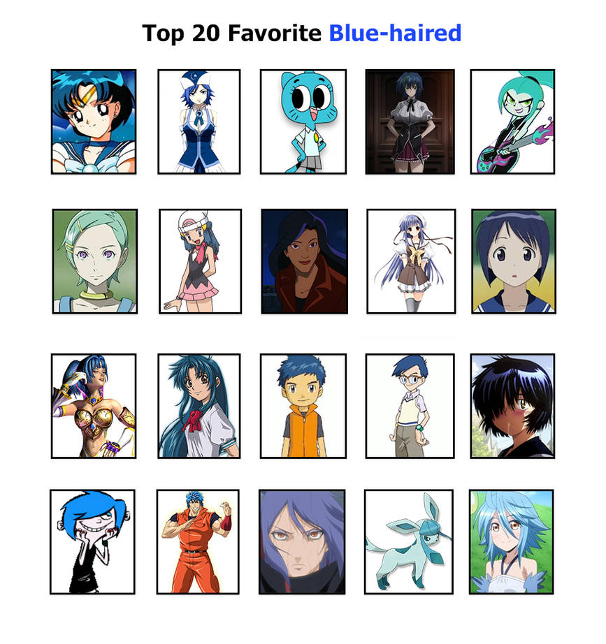 First list of my favourite Blue Haired characters by ecwecwecw1 on  DeviantArt