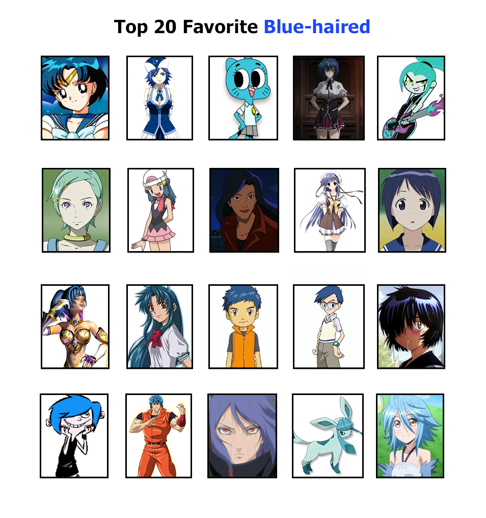 First list of my favourite Blue Haired characters by ecwecwecw1 on