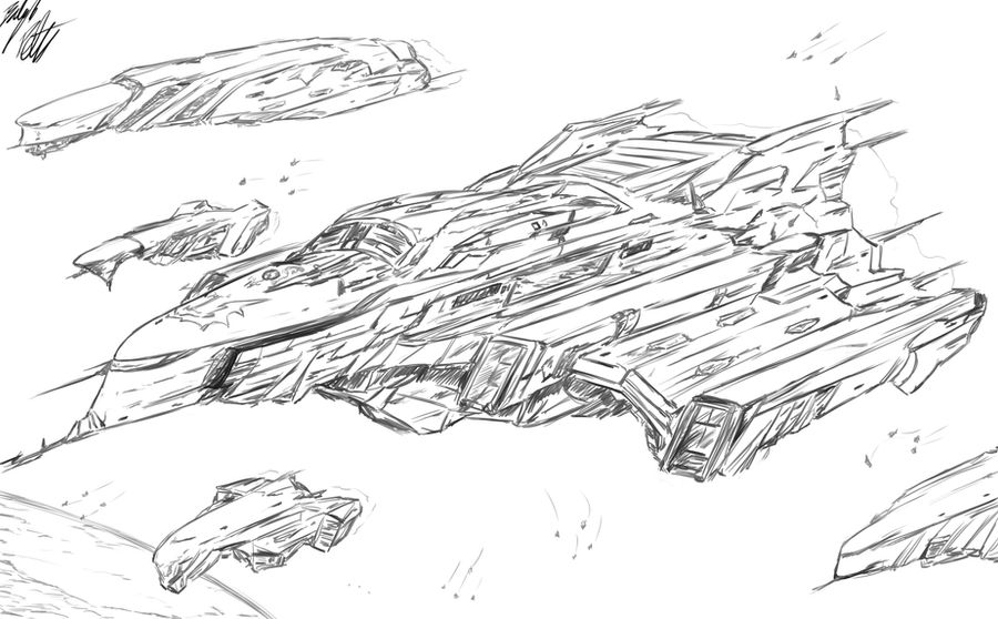 Lineart: Lemurian Fleet