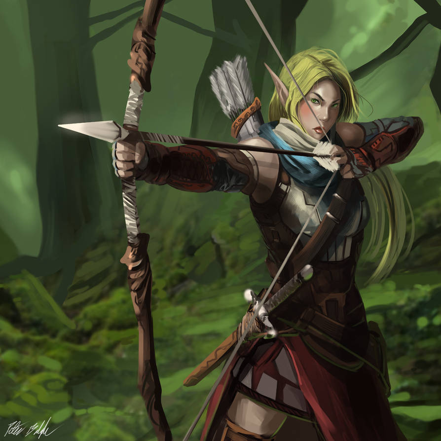 Elven Archer (Female) by PeterPrime on DeviantArt