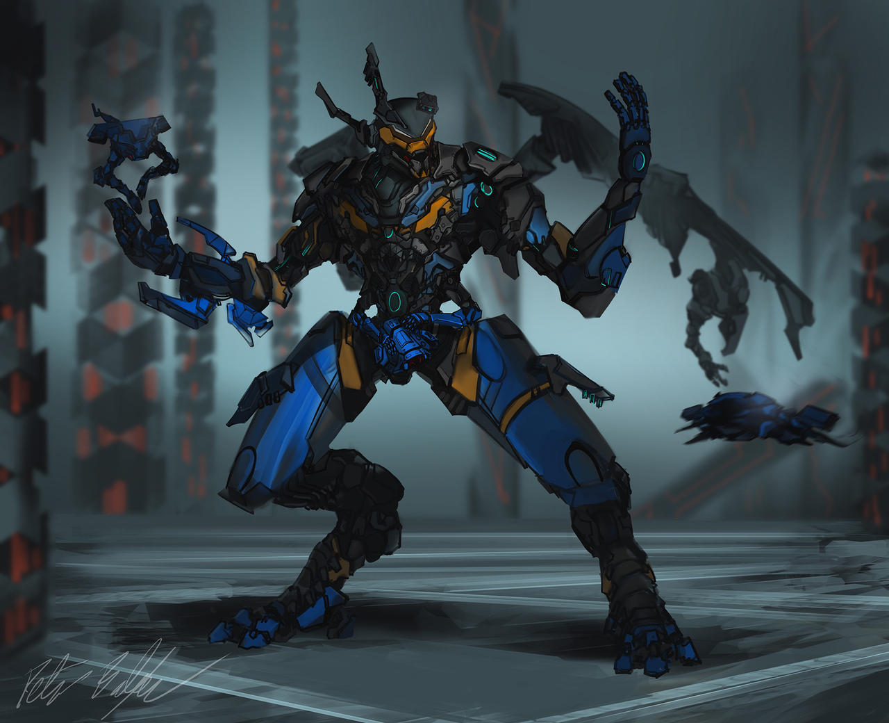 XL - 24 Drone Commander Battle Armor by PeterPrime