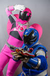 Washi Pink and Ookami Blue cosplays