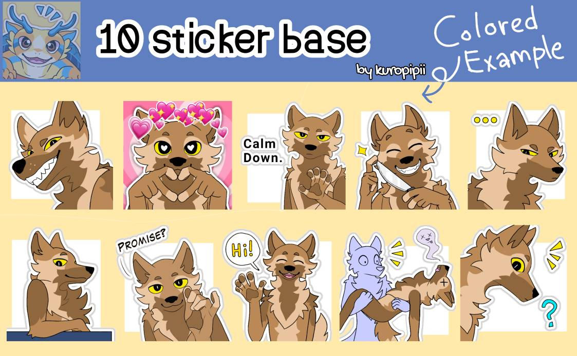 Sticker Page Base Sticker Base by kuropipii on DeviantArt