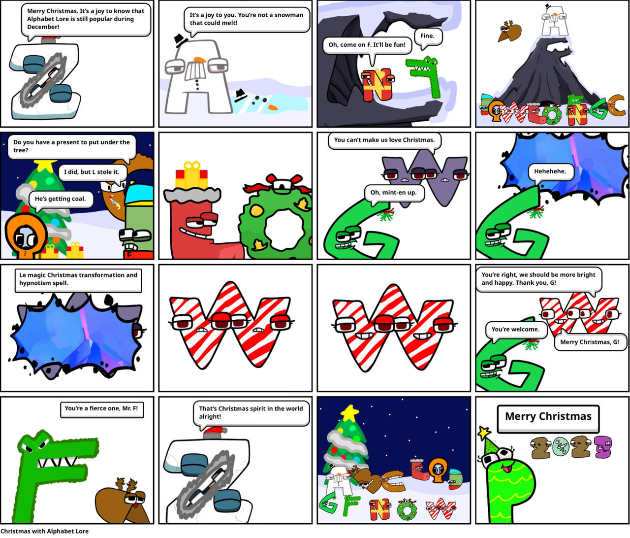Alphabet lore A ruins Christmas, Idea Wiki