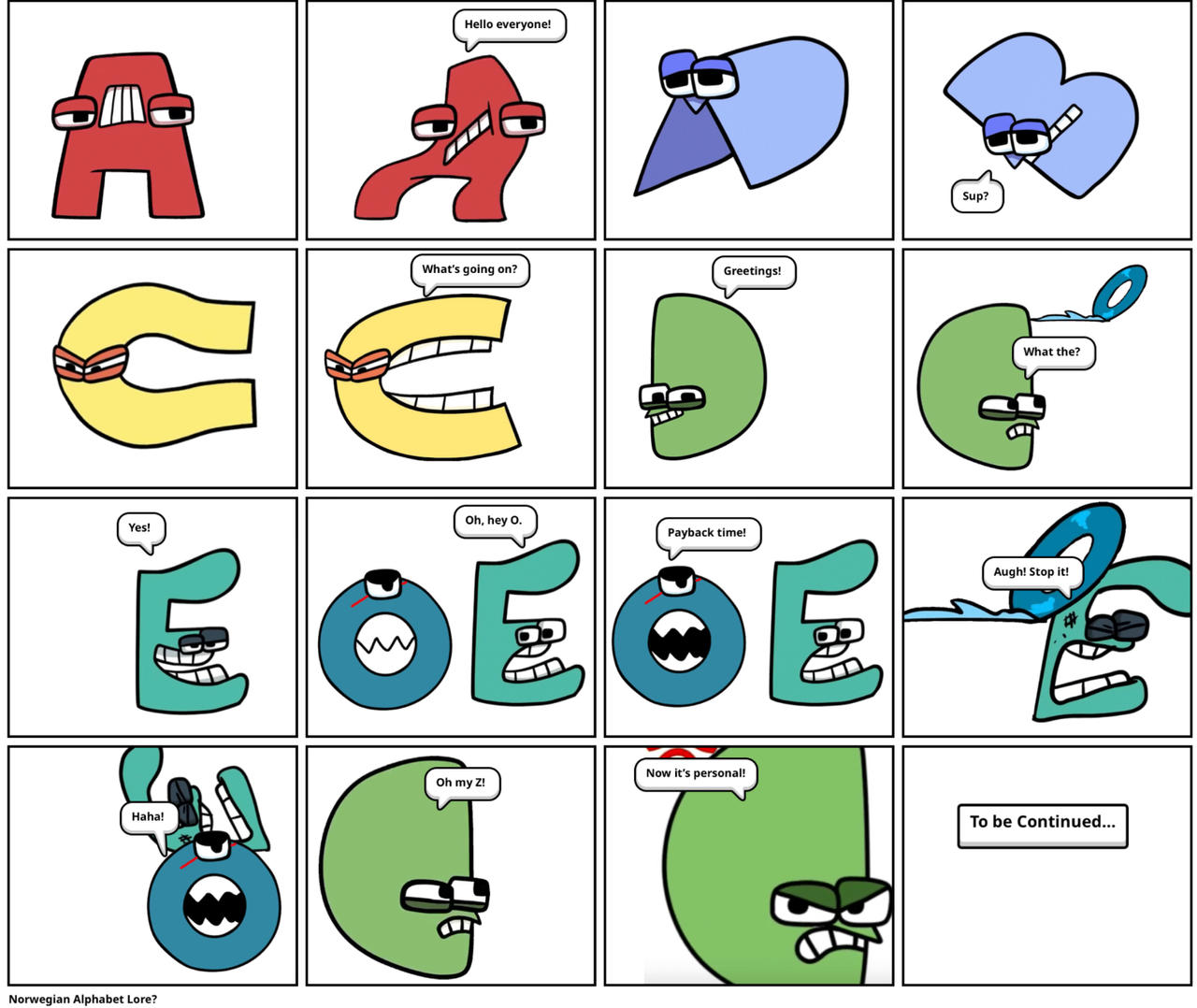 Norwegian Alphabet Lore A-E by Adam427 on DeviantArt