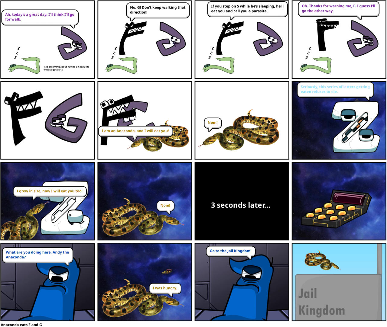 Anaconda eats F and G by Adam427 on DeviantArt