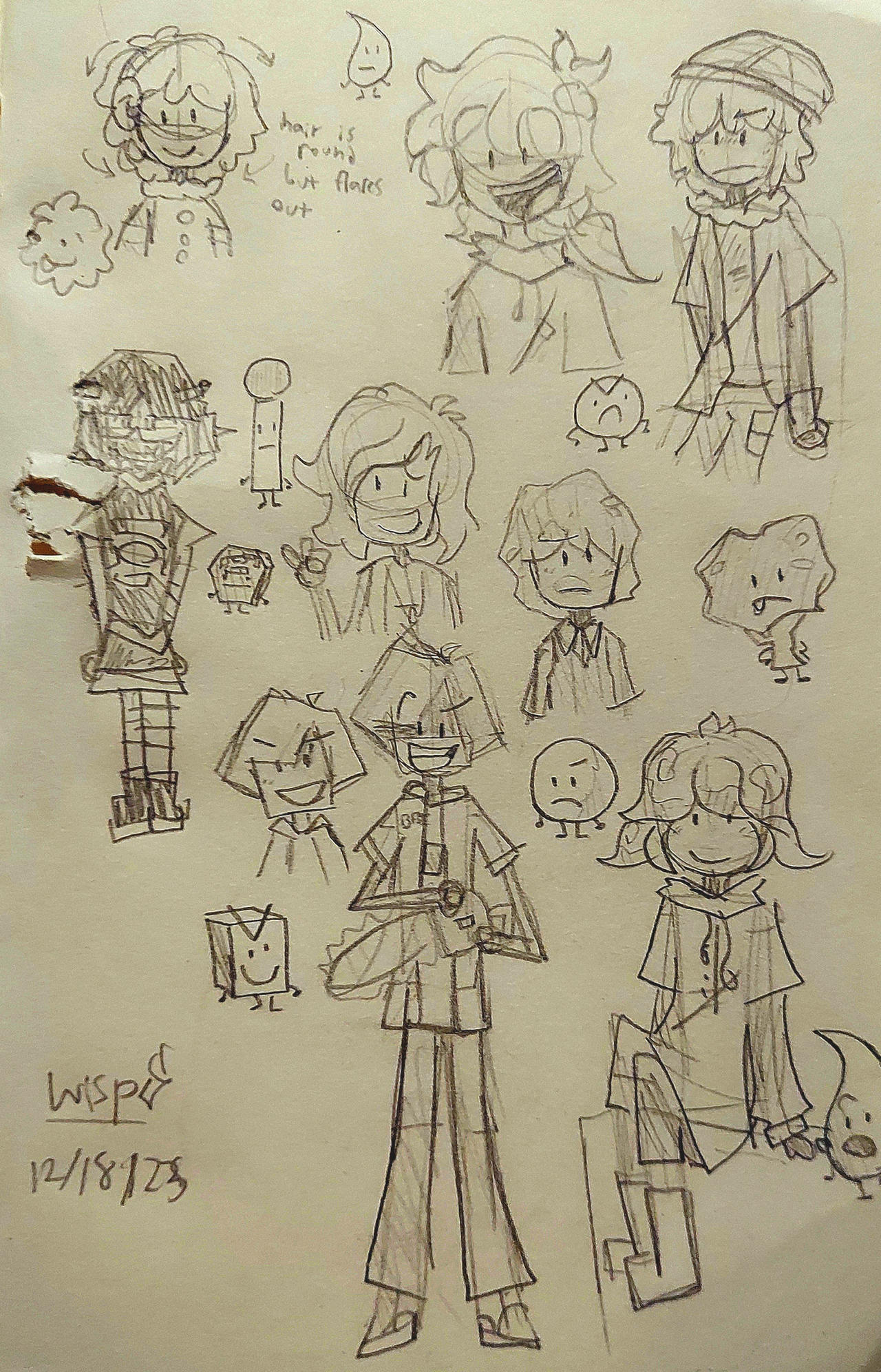 Bfdi humanized doodles by Wispchaos18 on DeviantArt