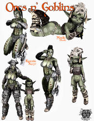 Orcs-Goblins 'Kazzia Mooki Ref Sheet 02' -SL Work