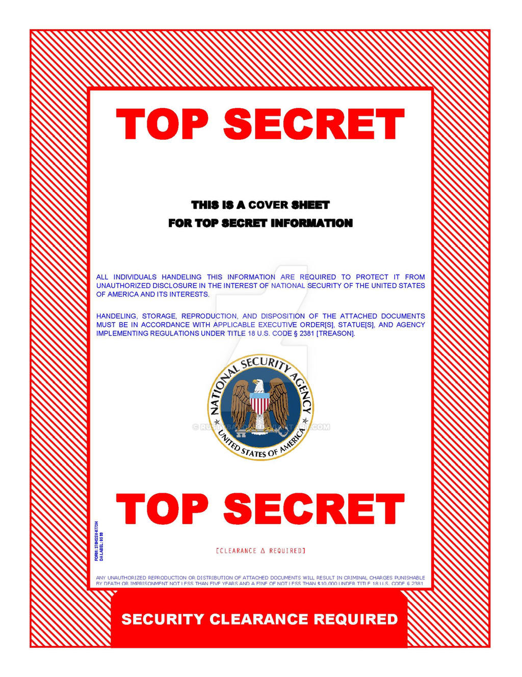 NSA Cover Sheet by rustybauder on DeviantArt