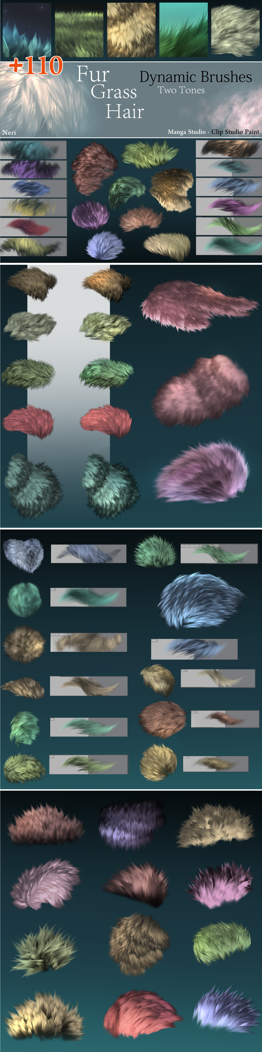 Neri's Dynamic brushes - MS5 / Clip Studio Paint