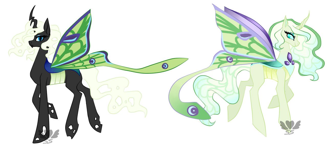 Actias' new form by SapphireScarletta