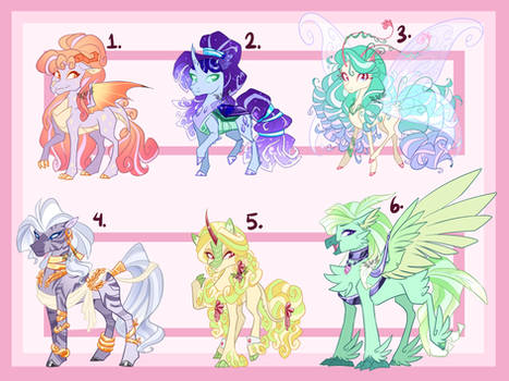 MLP Adoptables: crystal pony hybrids (AUCTION)