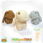 Happy, Hippy and Hoppy - Lapin Rabbit Amigurumi by FROG-and-TOAD