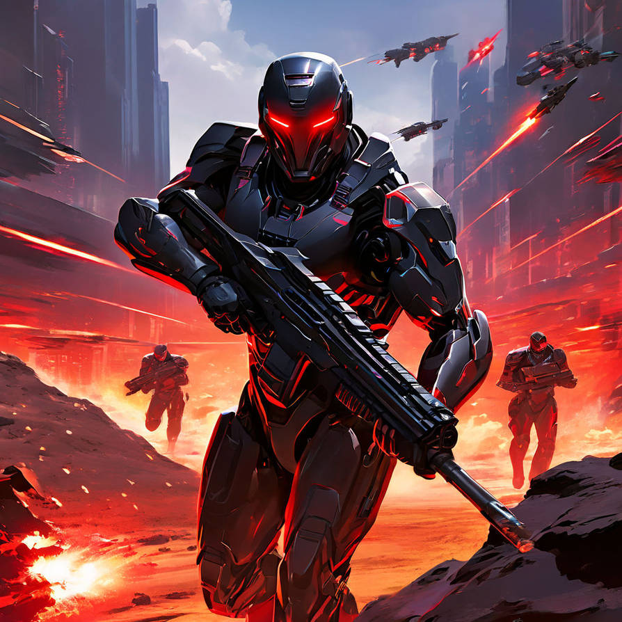 Cyborg Crewmate Cyborg army again advancing to city by ComradeIndo on DeviantArt