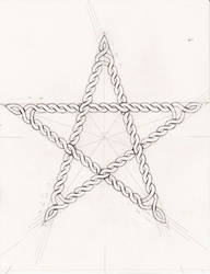 first attempt at celtic knotwork. rough sketch...