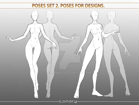 Poses set 2. Poses for designs.