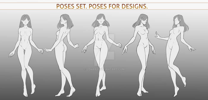 Poses set 4. Poses for designs.