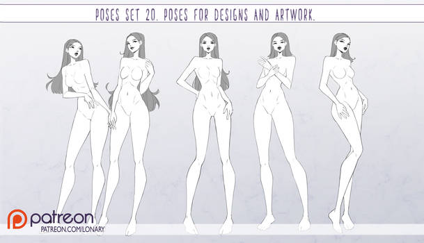 Poses set 20. Poses for designs.