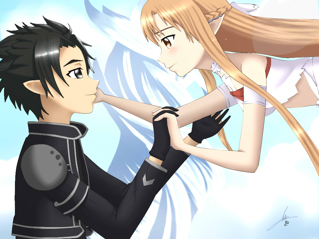 Kirito and Asuna fan art by kshaGL on DeviantArt.