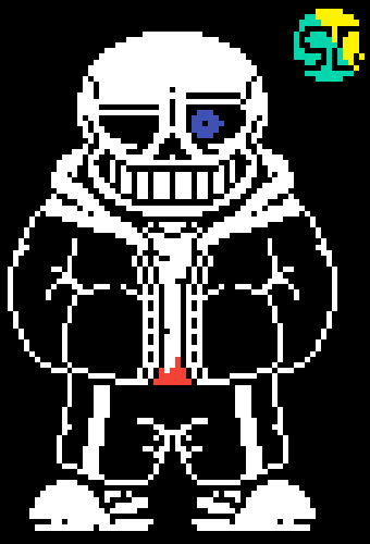 Pixilart - Sans sprite and base by SpongeChris