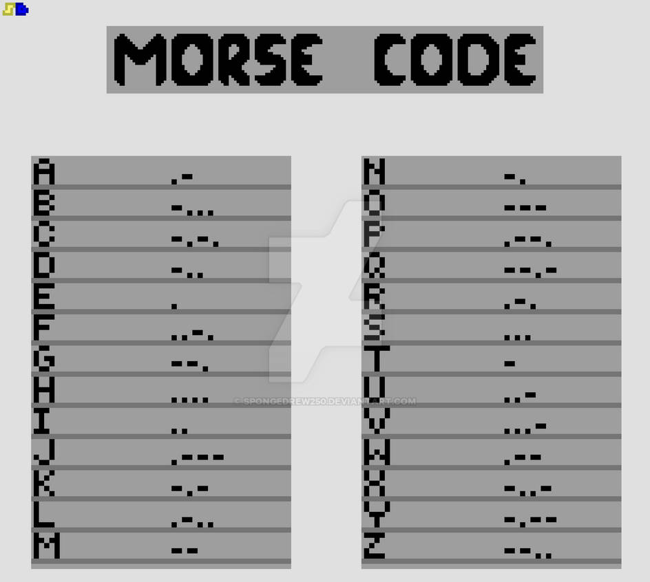Morse Code by SpongeDrew250 on DeviantArt