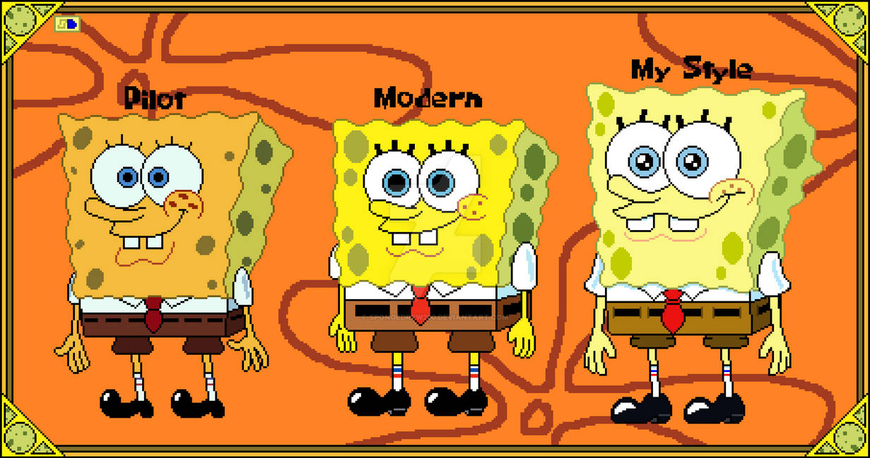 Spunge Variations Three styles of SpongeBob SquarePants by SpongeDrew250 on DeviantArt