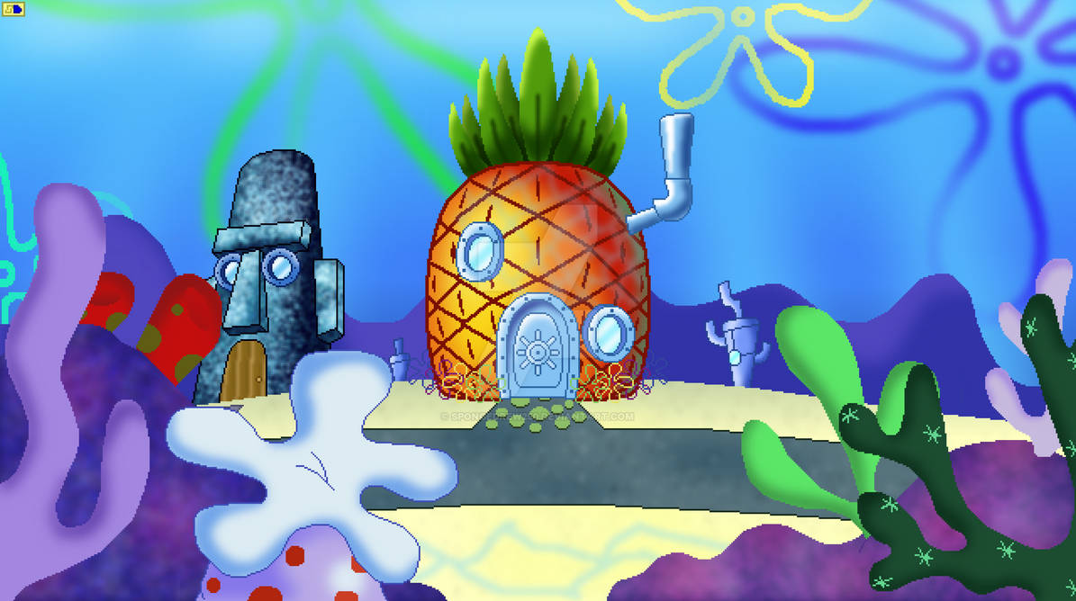 Who lives in a pineapple under the sea