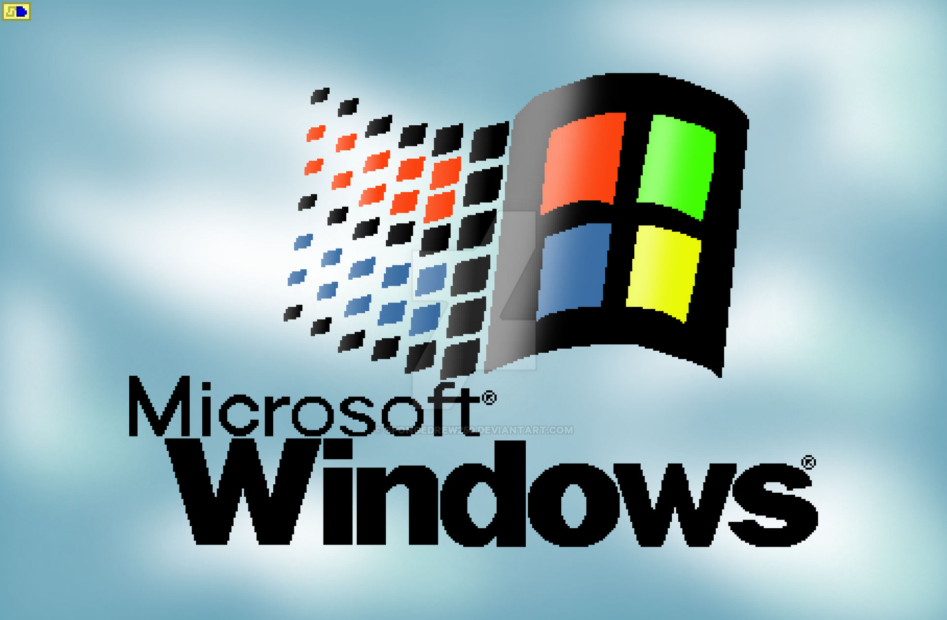 Old 2000s Microsoft Windows Logo by SpongeDrew250 on DeviantArt