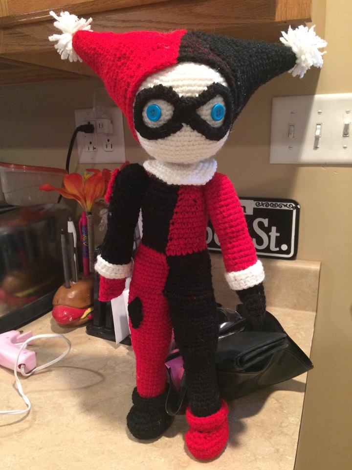 Crocheted Harley Quinn