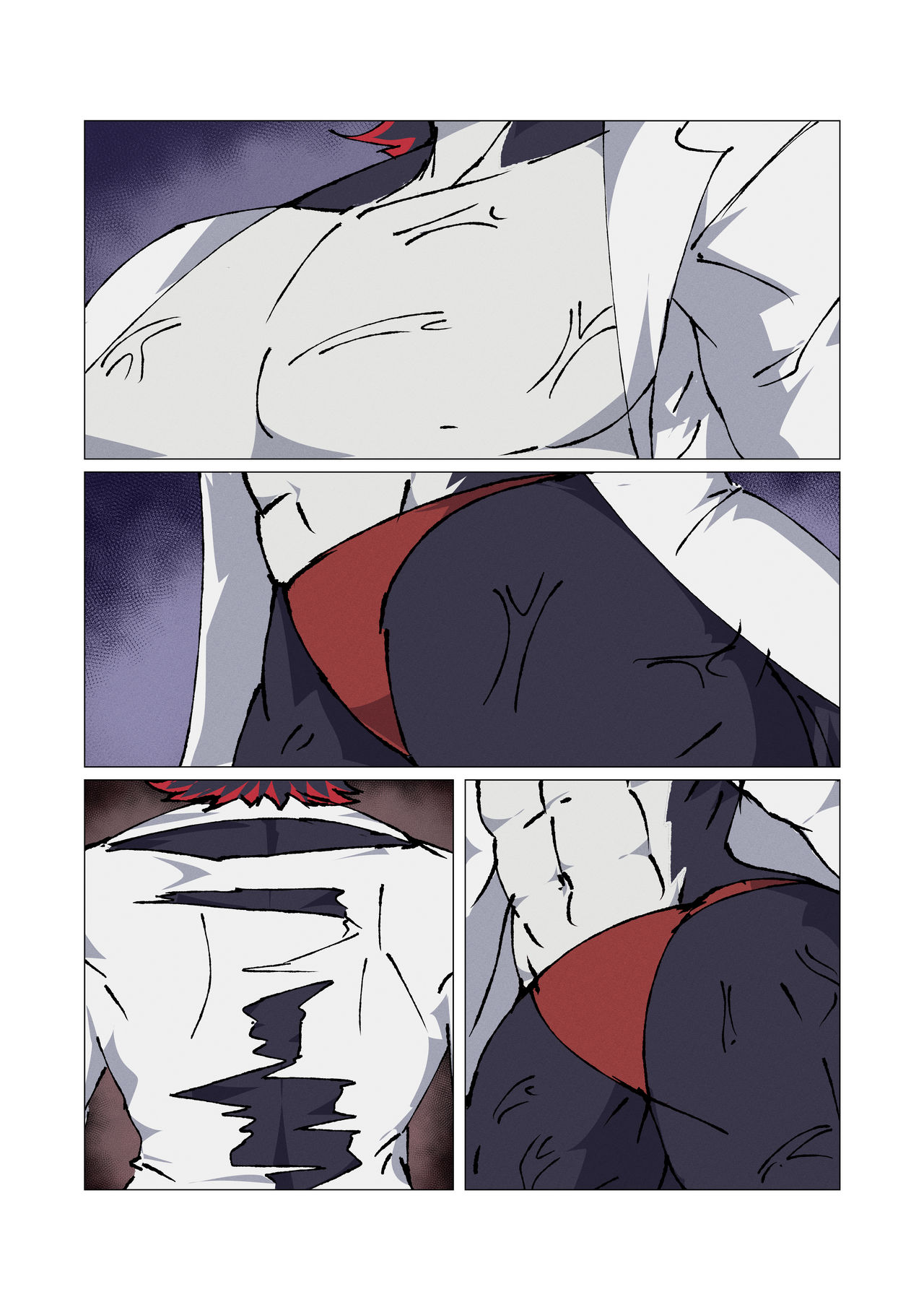 Muscle Growth Comic (3/5) by moonbrushanita on DeviantArt