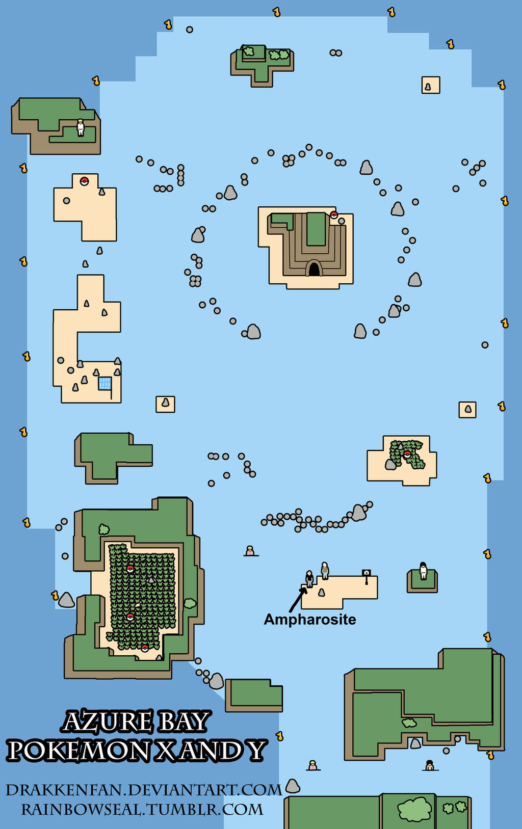 Map of Azure Bay Pokemon X and Y by LMColver on DeviantArt