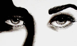 Megan Fox Eyes Charcoal Sketch