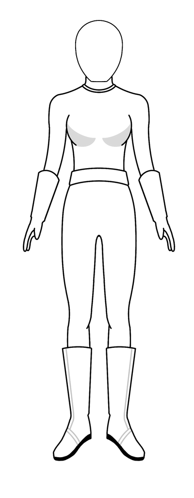 Power Rangers(Female) Template With Helmet