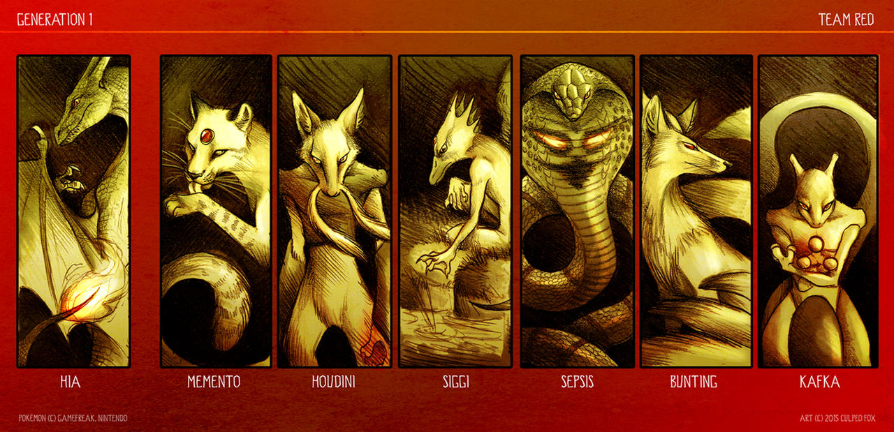 Pokemon Team Red By Culpeo Fox On Deviantart Pokemon Team Red By Culpeo Fox On Deviantart