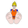 super Saiyan 2 Goku feet tease