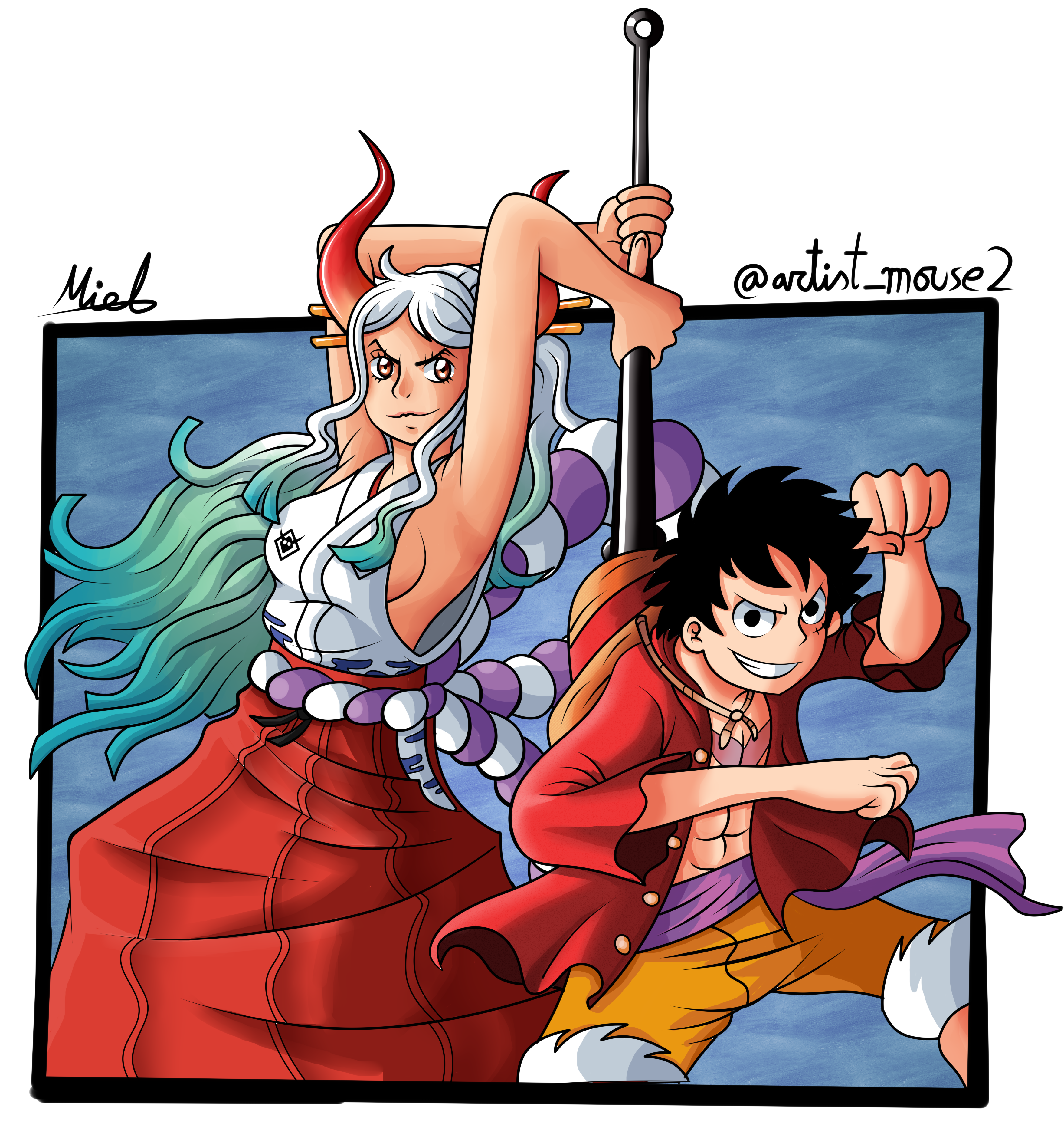Yamato And Luffy Ref One Piece Volume Cover 98 By Theartistmouse On Deviantart Yamato And Luffy Ref One Piece Volume Cover 98 By Theartistmouse On Deviantart