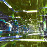 Lime Green and Blue Mirrored Tunnel