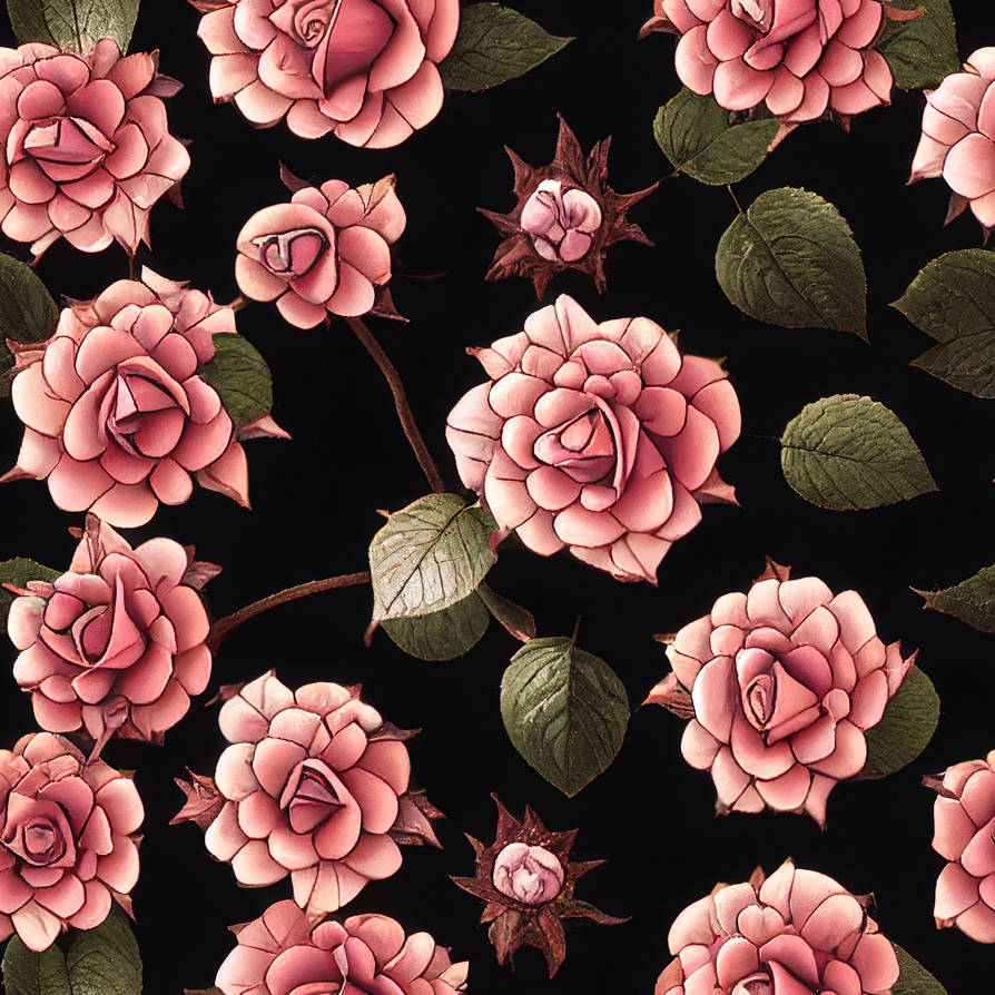 Dark Roses FREE Pattern - Image by AutumnMaeveGold on DeviantArt