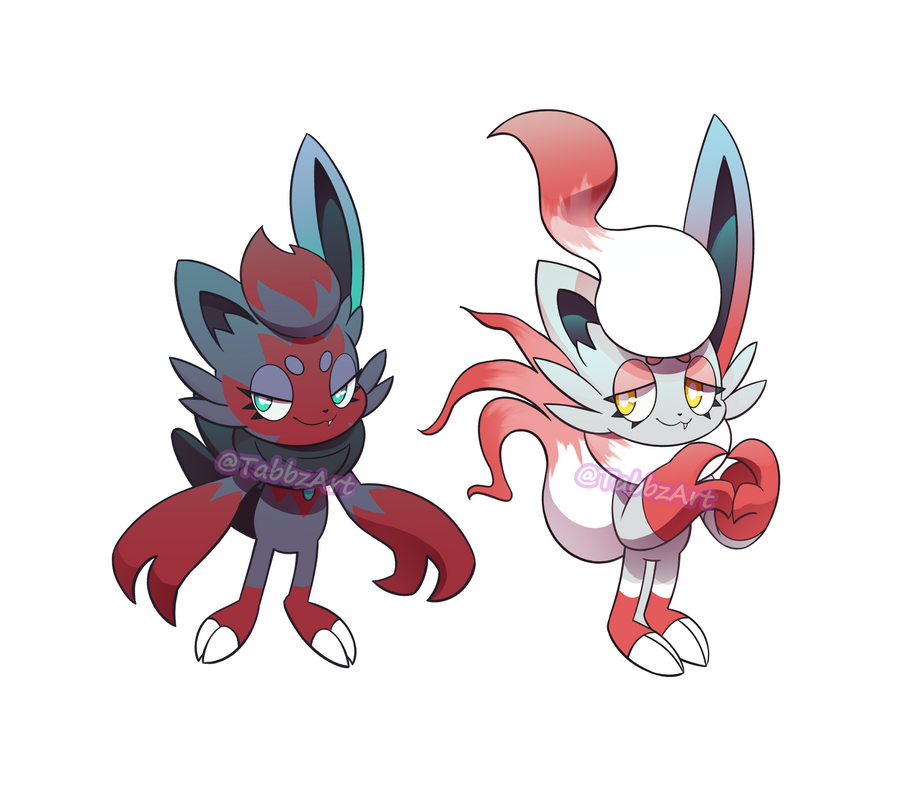 Hisuian Sneasel Zorua and Hisuian Zorua Fusions by TabbzArt on DeviantArt