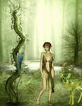 Forest Nymph and Her Friends by VisualPoetress