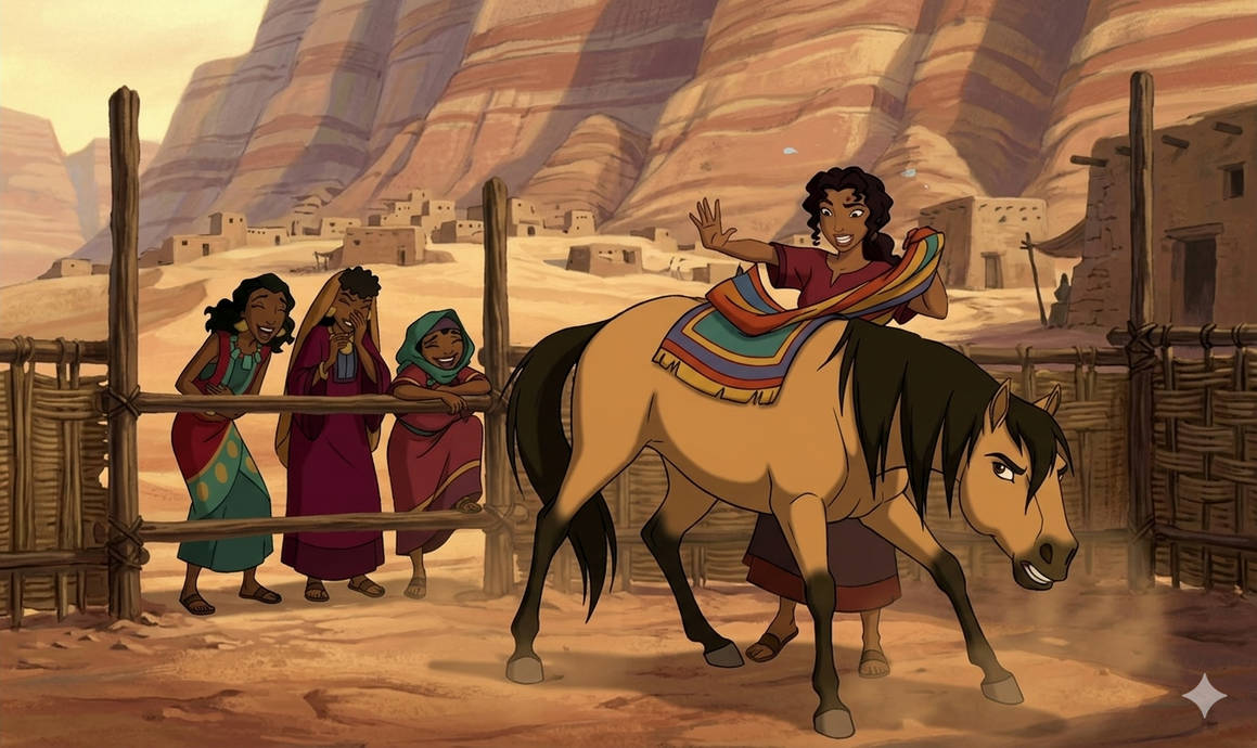 Miriam Tries To Ride Spirit by Victormukhin050603 on DeviantArt